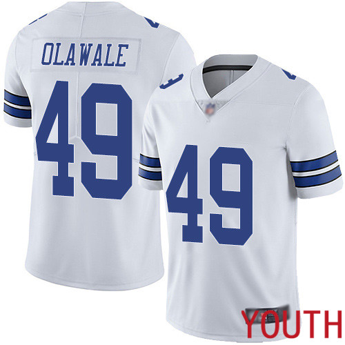 Youth Dallas Cowboys Limited White Jamize Olawale Road #49 Vapor Untouchable NFL Jersey